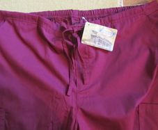 Medical Scrubs Drawstring Trousers XL Wine