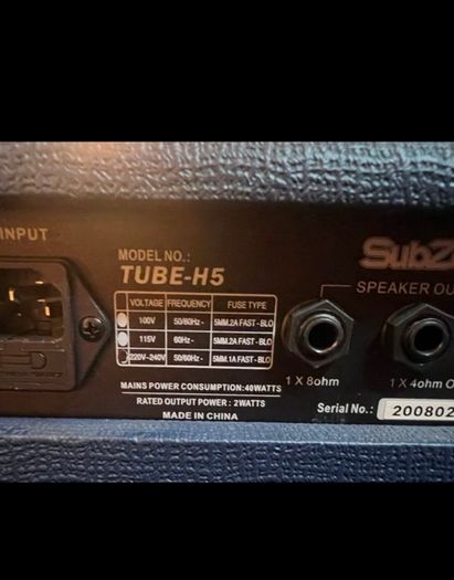 SubZero Tube 5h with g110 cab