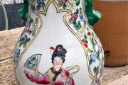 Traditional Chinese Porcelain Vase with hand painted figures