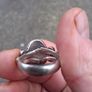 Vintage Rainbow Moonstone Sterling Silver Ring(9.5 g) Image 4