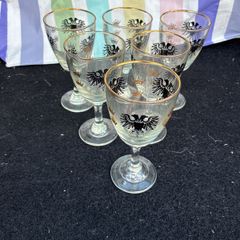 6 Vintage snapps glasses