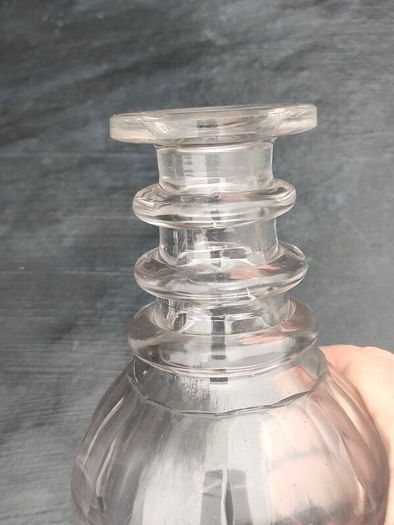A Pair Georgian lead glass hand blown decanters