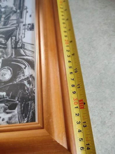 Laurel and Hardy driving framed Print black and white.