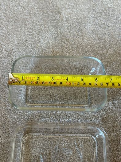 Vintage Glass Butter Dish with Cow Design