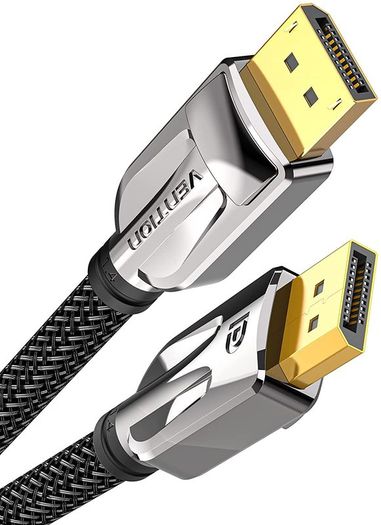 VENTION 3M Premium DisplayPort 1.4 UHD/3D 8K (7680x4320@60Hz) 32.4Gbps Luxury Model (Zinc Alloy/Nylon Braided/Gold Plated) Cable (Brand New/Warranty)