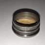 Antique glass hip flask leather bound with  silver plated screw top Image 4