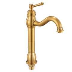 Single Handle Sink Faucet, Solid Brass Single Handle Kitchen Faucet, 1 or 3 Hole Kitchen Faucets with Push-Button Drain