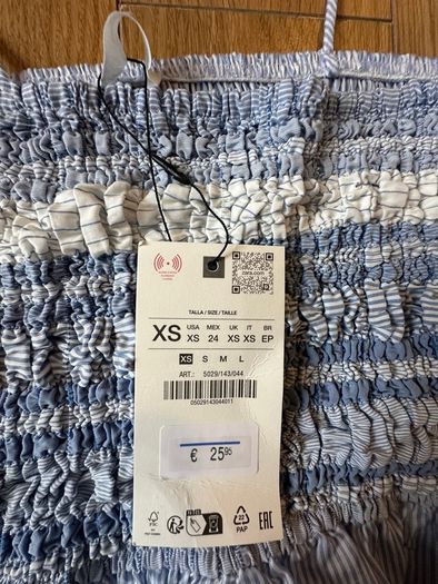 Zara women Summer corset  XS