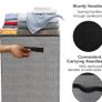 Kids Toy Box Storage Large, Black Foldable Chest for Girls Plush Toys, Fabric Basket Organiser Bins with Lids and Handles for Bedroom, Nursery, Clothes, Blankets, Children (FREE POSTAGE) Image 4