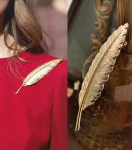 Beautiful Feather Brooch