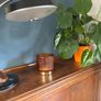 Vintage Amber Glass Candle Holder Image 2