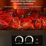 Electric Fire Stove Heater with Realistic LED Log Fire Flame Effect, Adjustable Thermostat, Flame Dimmer, Overheat Protection, 1800W Image 2