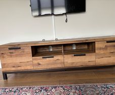 Oak TV unit and matching coffee table