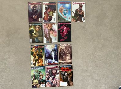 Runaways comics key issues including volume 1 1 -7 v2 1 v3 1 plus extras tv show , first appearances.