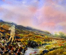 turf man watercolour