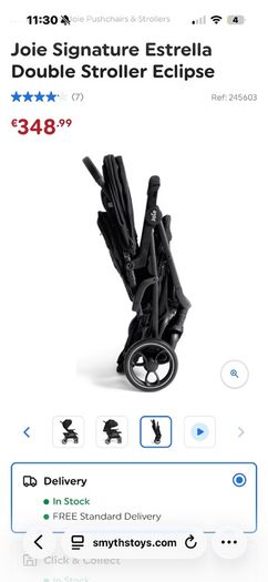Joie Signature Estrella Double Stroller Eclipse