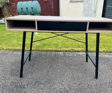 48x120 light oak colour/black Desk (good for working and gaming)