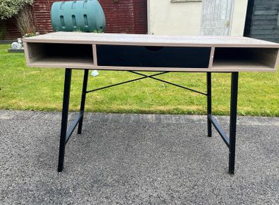 48x120 light oak colour/black Desk (good for working and gaming)