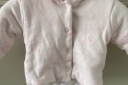 Cozy pink mothercare hoody with heart pattern 3-6months