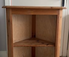 Wooden corner shelves