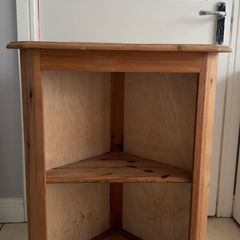 Wooden corner shelves