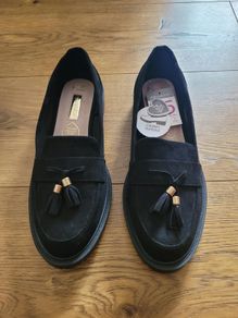 Brand New Black Tasseled Loafers Size Uk 5