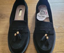 Brand New Black Tasseled Loafers Size Uk 5