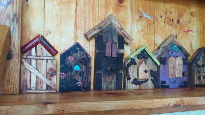 Rustic Fairy Door floating shelf / display
