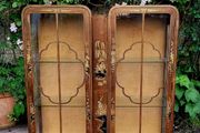 Edwardian chinoiserie showcase cabinet