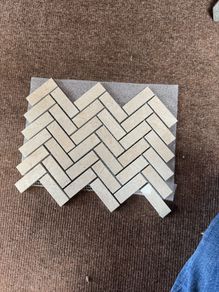 Free Cream gloss Wall mosaic tile