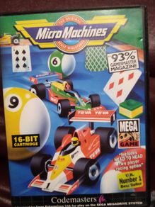 Sega Mega drive Micro Machines, with Manual, Boxed