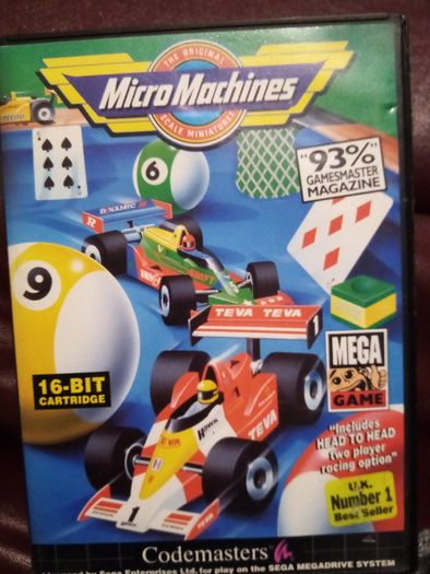 Sega Mega drive Micro Machines, with Manual, Boxed