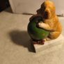 Vintage  Puppy Figurine Holding a ball on marble plinth Image 4