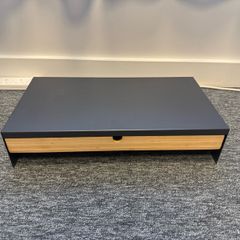 Ikea Elloven monitor stand with drawer black