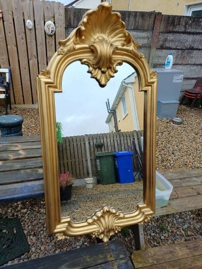 Vintage Gold Arch Framed Mirror