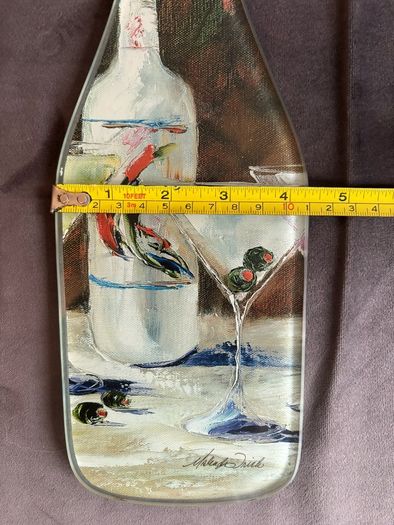 Glass Wine Bottle Trivet/ Cheese Board