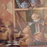 Vintage Raymond Campbell Teddy Bear Picture/ Solid Pine Frame, AV Image 10
