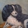 Naive Oil Painting King Charles Cavalier dogs Image 7
