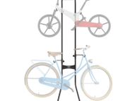main image for ad 2 Bike Storage Rack, Free Standing Gravity Wall Vertical Bike Rack, Fully Adjustable Bike Rack Garage, Sturdy Steel &amp; Easy Assemble, for Garage, Living Room, Shed, Holds Up to 90 lbs Black