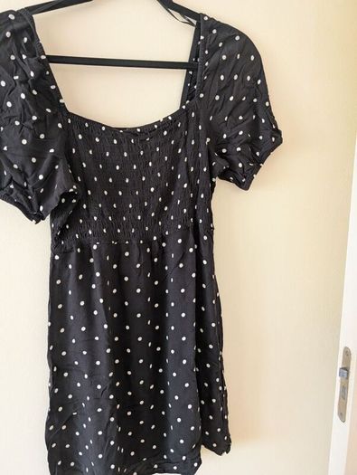 black  polkadot dress