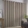 Blockout Pair of Eyelet Curtains, Living Room, 90" Width x 108" Drop 229 x 275cm Natural Image 2