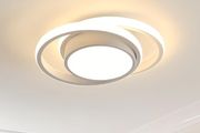 32W 2880LM Modern Ceiling Light Round Small Ceiling Lighting Fixture Aluminum, 3000K Warm White Close to Ceiling Light Fixture for Hallway,Bedroom, Kitchen, Living Room