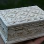 Wooden Carved Box | White Washed 4,6" x 3" H-2,2" Image 5
