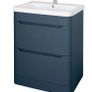 Eve 500 floor standing unit and basin Green/white/navy Image 2