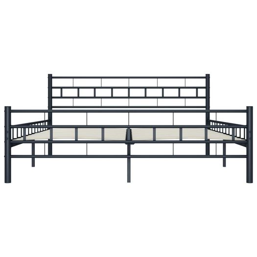 Bed Frame Black Steel 200x200 cm