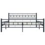 Bed Frame Black Steel 200x200 cm Image 4