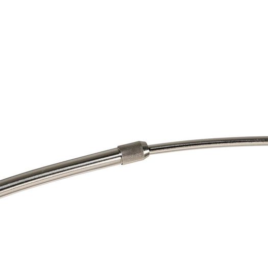 Chrome Arc Over Reach Lamps. Marble base. (Pair)