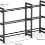 Dumbbell Rack 3-Tier 50 Inch Metal Weight Stand Holder Adjustable Spacing Dumbbell Storage For Home Gym Storage (Rack Only) Image 2