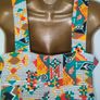 Vintage Pinafore summer dress abstract pattern Made in Ireland size Small Postage included Image 8