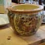 Large Decorative Ceramic Fish Bowl / Planter Image 2